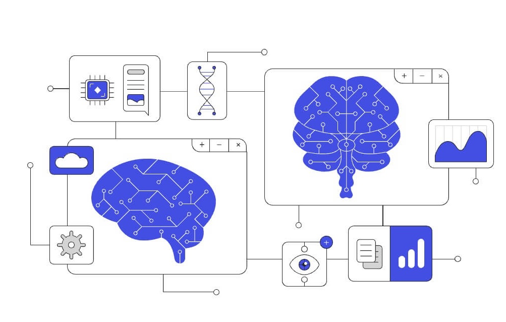 AI Developer Desk Illustration